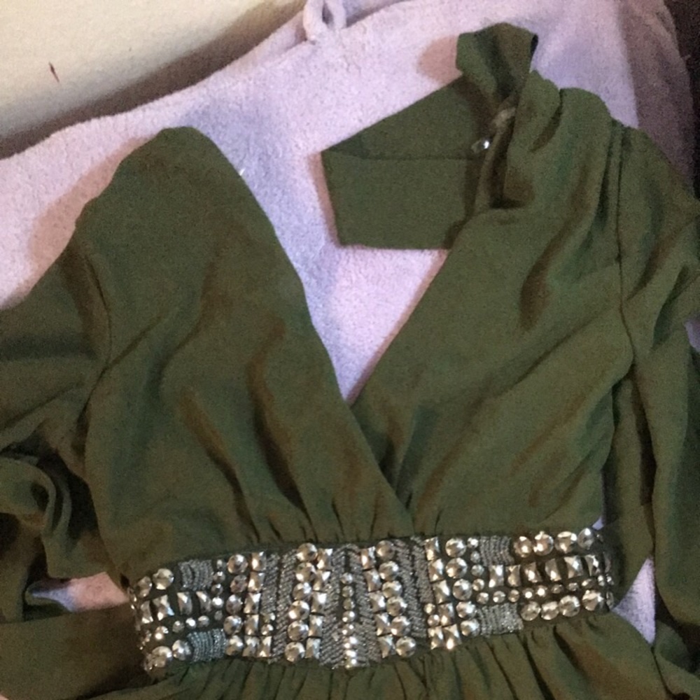 NAVY GREEN ROMPER